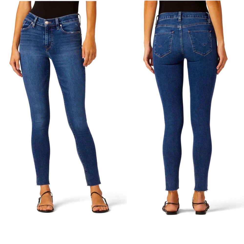 Hudson Jeans Women's Midrise Nico Super Skinny Ankle Jeans Raw Hem